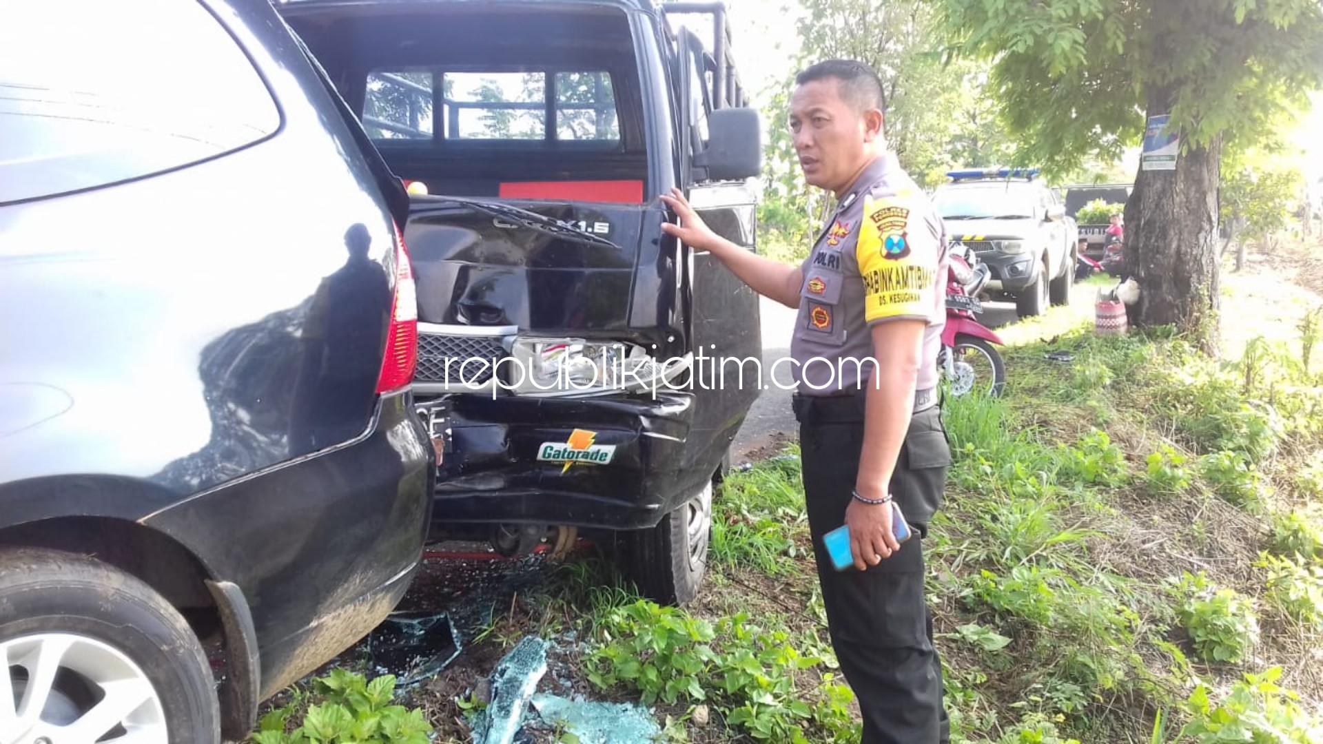 Kecelakaan Beruntun di Pulung, Dua Korban Dilarikan RSUD Ponorogo