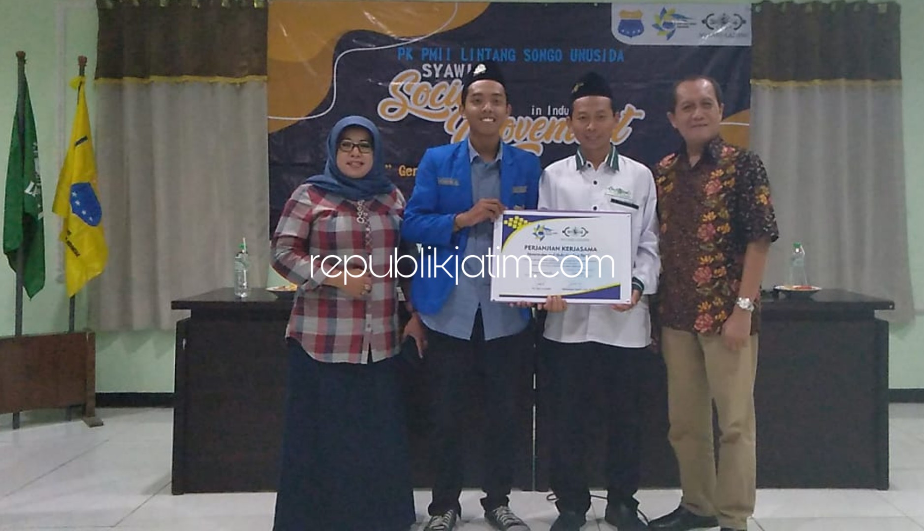 Tingkatkan Inovasi Program Pengabdian Masyarakat, PMII Unusida dan Lazisnu Sidoarjo Teken MoU