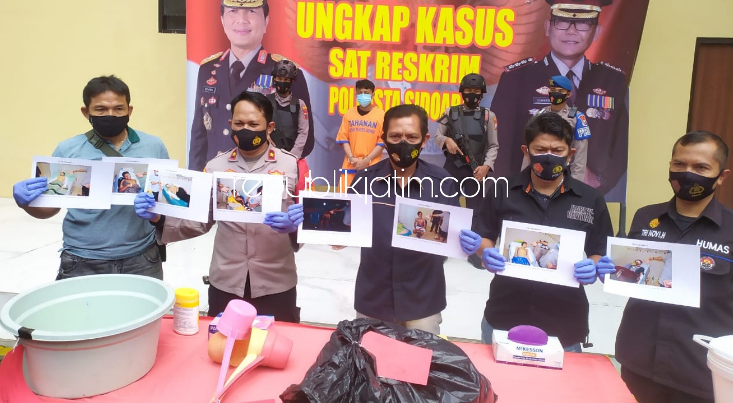 Tersangka Penyiram Air Keras 15 Remaja Balap Sepeda Onthel di Taman Ditahan Polresta Sidoarjo