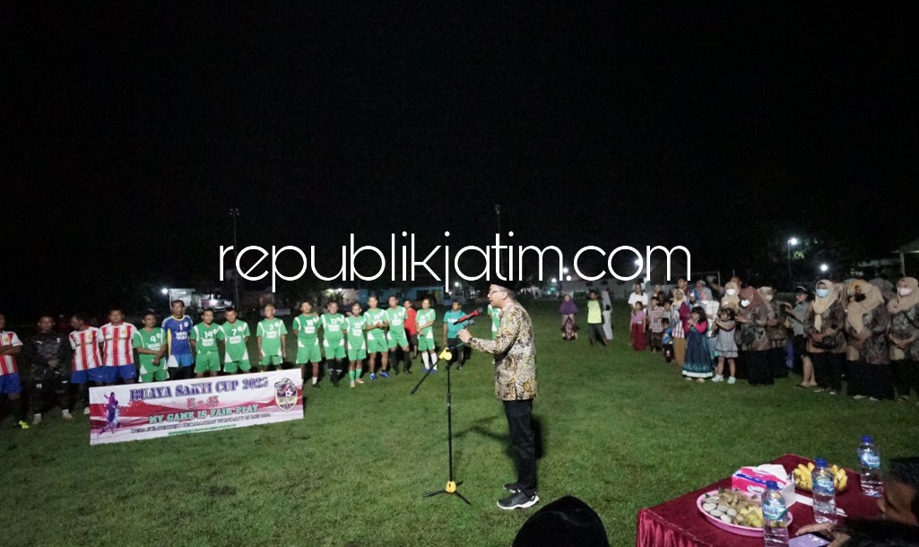 Bangkitkan Liga Kampung, Bupati Sidoarjo Buka Turnamen Sekaligus Resmikan Lapangan Buaya Sakti Sumberejo