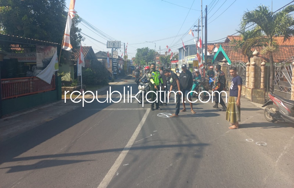 Arek Sawocangkring Wonoayu Tewas Usai Motornya Oleng ke Kanan Ditabrak Truk di JL Raya Modong Tulangan