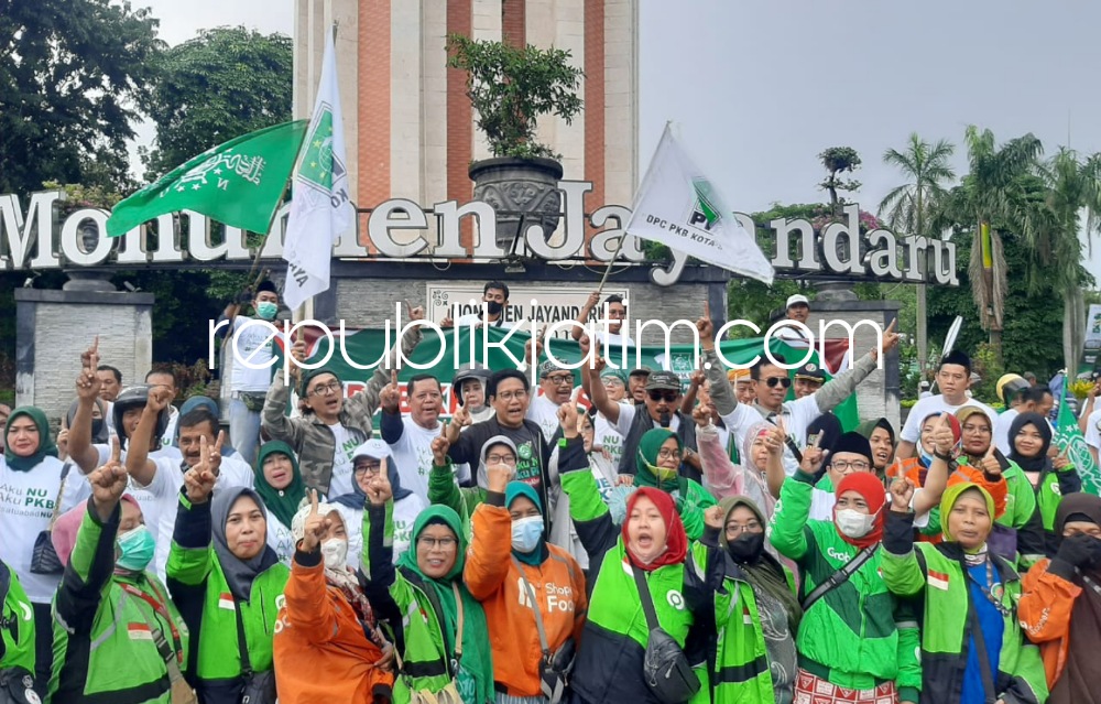 Puncak Harlah 1 Abad NU di Sidoarjo, Gus Halim Gelar Kirab Kebangsaan, Aku NU, Aku PKB Santuni Ojol Perempuan