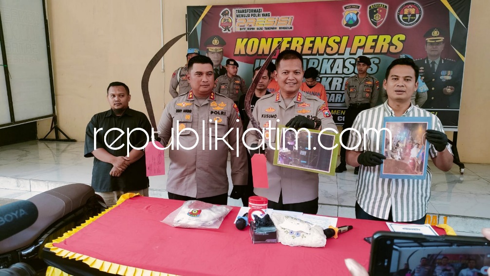 Dua Anggota Geng Motor Pembawa Clurit Besar Diringkus Polisi, Ternyata Arek Krian dan Balongbendo