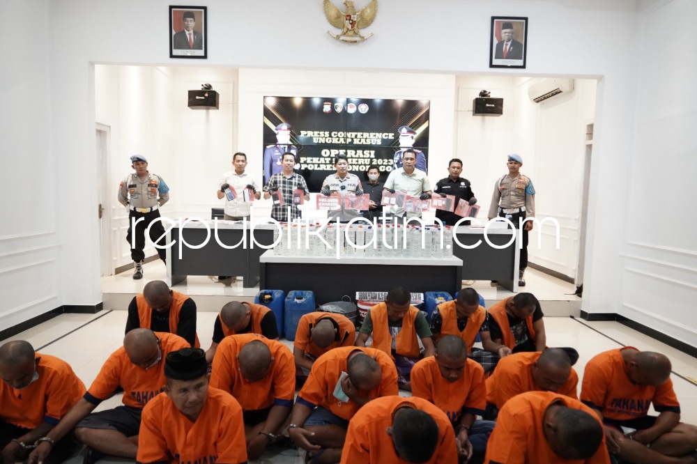 Dua Pekan Polres Ponorogo Panen 23 Kasus, Tahan 19 Tersangka