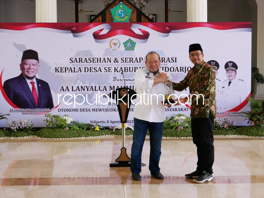 Dihadiri La Nyalla dan Gus Muhdlor, Sarasehan Kades se Sidoarjo Bahas Suksesi Otonomi Desa