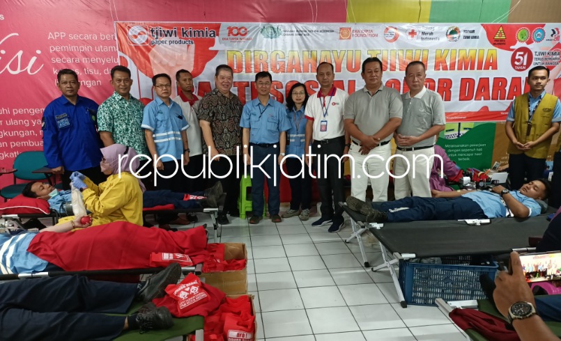 HUT PT Pabrik Kertas Tjiwi Kimia ke 51, Gelar Donor Targetkan 1.051 Kantong Darah untuk 6 Kabupaten Dan Kota di Jatim