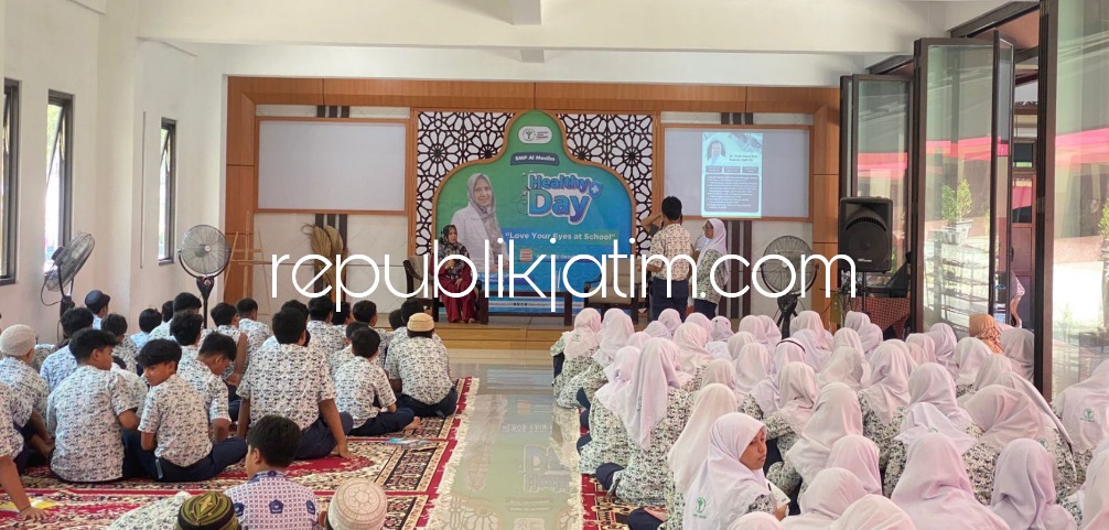 Siswa dan Siswi SMP Al Muslim Sidoarjo Ajak Pelajar Mencintai dan Menjaga Kesehatan Mata