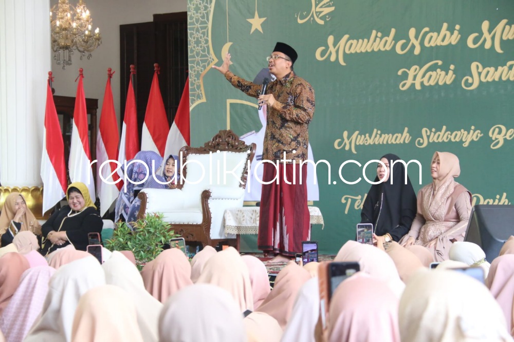 Muslimah Sidoarjo Bershalawat, Gus Muhdlor Ajak Warga Sidoarjo Hidupkan Sunnah-Sunnah Nabi Muhammad SAW