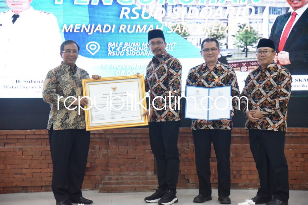 RSUD Sidoarjo Naik Kelas A, Dirjen Yankes Kemenkes Apresiasi Kinerja Bupati Gus Muhdlor