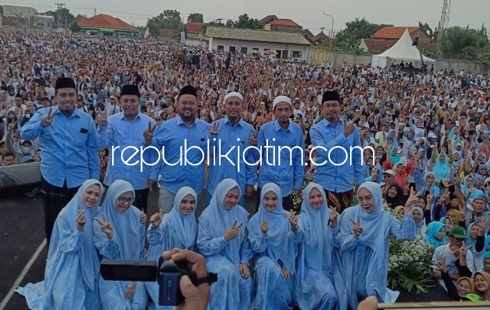 Keluarga Bumi Shalawat Sidoarjo Deklarasi Menangkan Pasangan Prabowo - Gibran Satu Putaran di Pemilu 2024