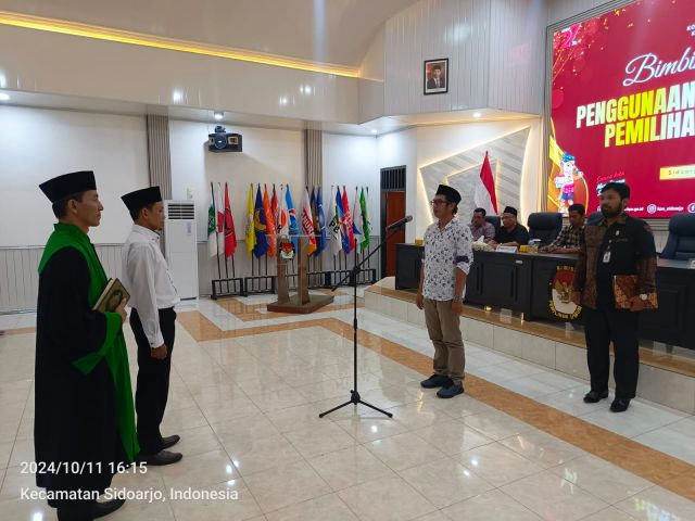 Lewat PAW, Ketua KPU Sidoarjo Lantik Anggota Baru PPK Candi Sekaligus Larang PPK Ngopi Bareng Paslon