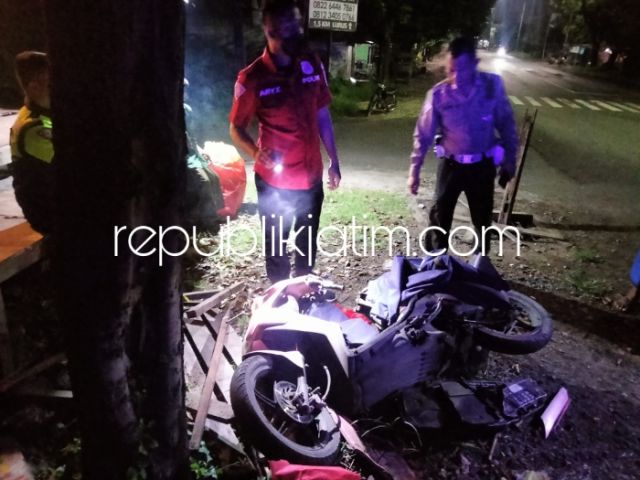 Penabrak Kabur, Pengendara Motor Honda Beat Diseruduk Truk di JL Lingkar Timur Sidoarjo Tewas di TKP