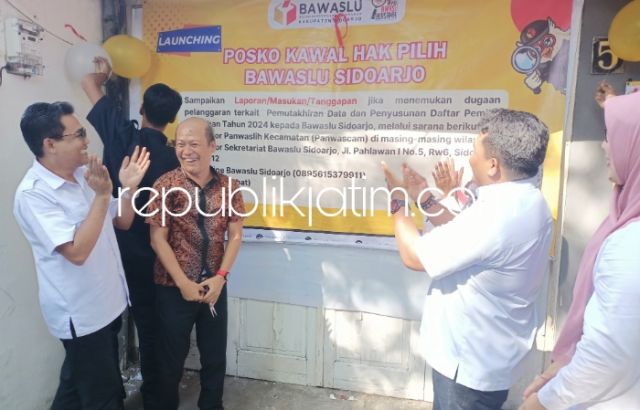 Launching Posko Kawal Hak Pilih Pemilu 2024, Bawaslu Sidoarjo Siapkan Nomor Pengaduan Online 24 Jam