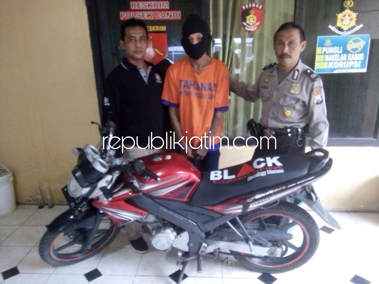 Sempat Kabur, Wong Sekardangan Curi Motor Ditangkap di Suramadu