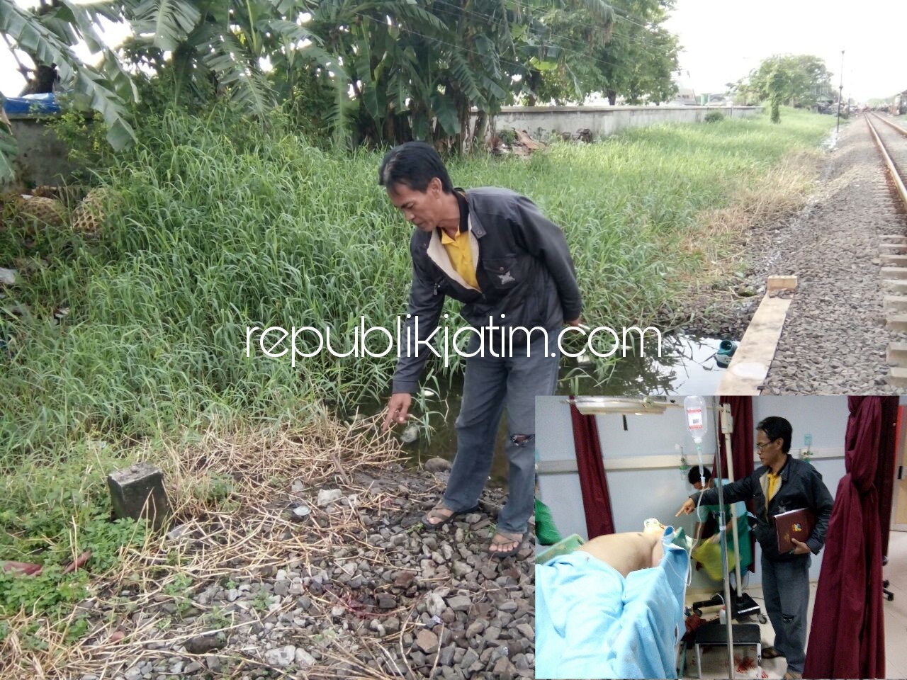 Terserempet KA Penataran, Arek Larangan Kritis Dilarikan RSUD