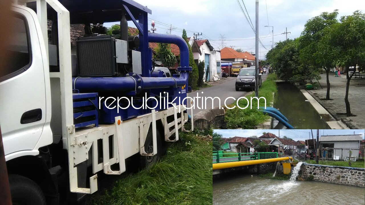 Atasi Banjir Porong dan Tanggulangin, PUPR Kerahkan 2 Unit Mesin Pompa