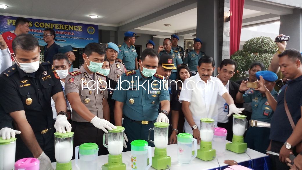 Sabu-Sabu 1,2 Kilogram Dimusnahkan dengan Diblender di Lanudal Juanda