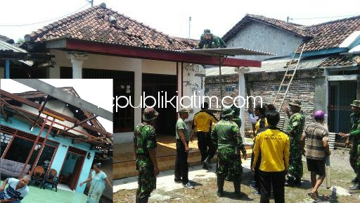 Puluhan Rumah Warga Tambakrejo - Krembung Rusak Diterjang Puting Beliung